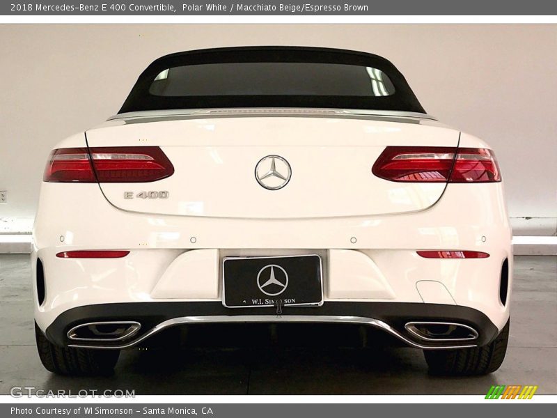 Polar White / Macchiato Beige/Espresso Brown 2018 Mercedes-Benz E 400 Convertible