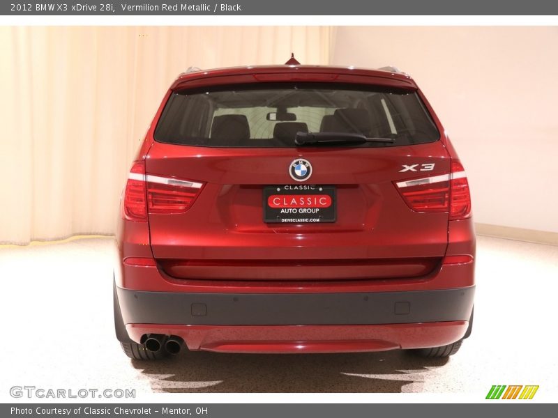 Vermilion Red Metallic / Black 2012 BMW X3 xDrive 28i