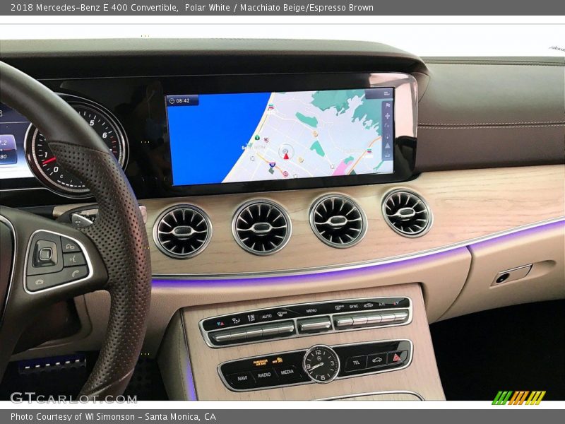 Polar White / Macchiato Beige/Espresso Brown 2018 Mercedes-Benz E 400 Convertible