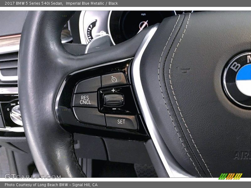 Imperial Blue Metallic / Black 2017 BMW 5 Series 540i Sedan