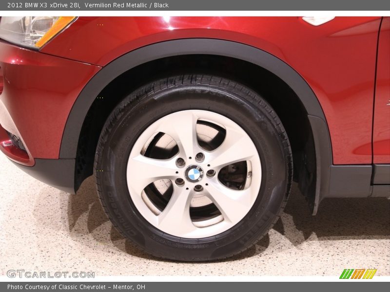 Vermilion Red Metallic / Black 2012 BMW X3 xDrive 28i