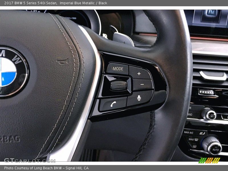 Imperial Blue Metallic / Black 2017 BMW 5 Series 540i Sedan