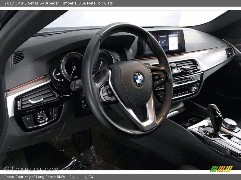 Imperial Blue Metallic / Black 2017 BMW 5 Series 540i Sedan