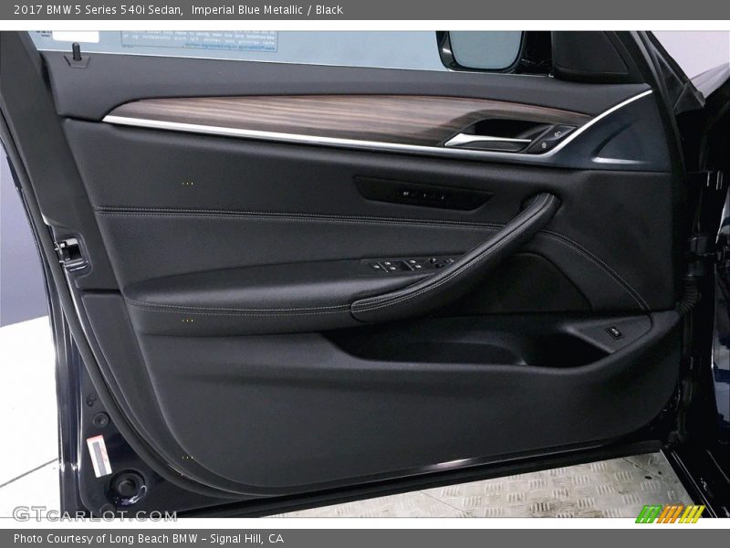 Imperial Blue Metallic / Black 2017 BMW 5 Series 540i Sedan