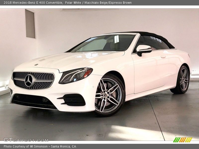 Polar White / Macchiato Beige/Espresso Brown 2018 Mercedes-Benz E 400 Convertible