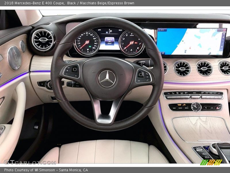 Black / Macchiato Beige/Espresso Brown 2018 Mercedes-Benz E 400 Coupe