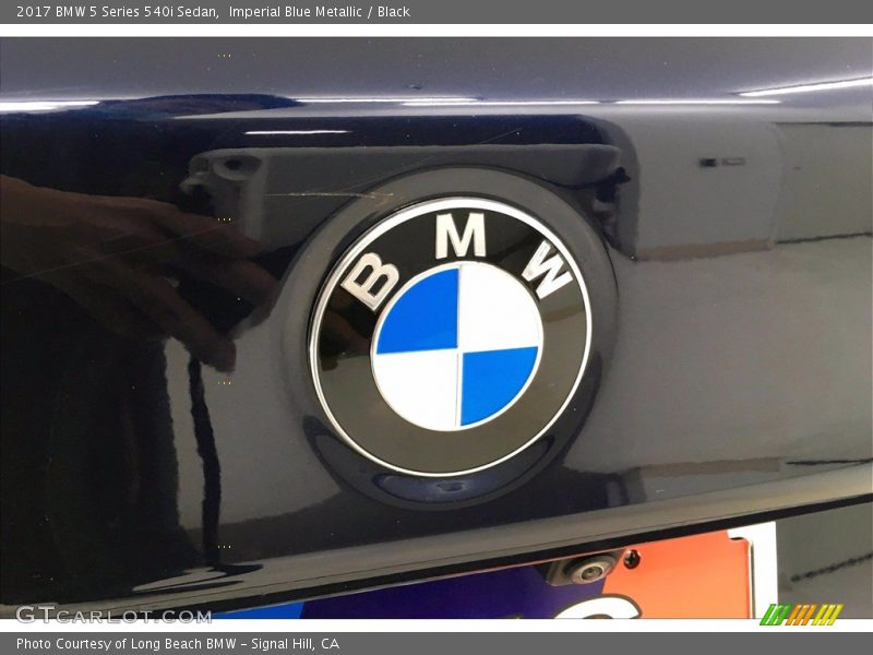 Imperial Blue Metallic / Black 2017 BMW 5 Series 540i Sedan