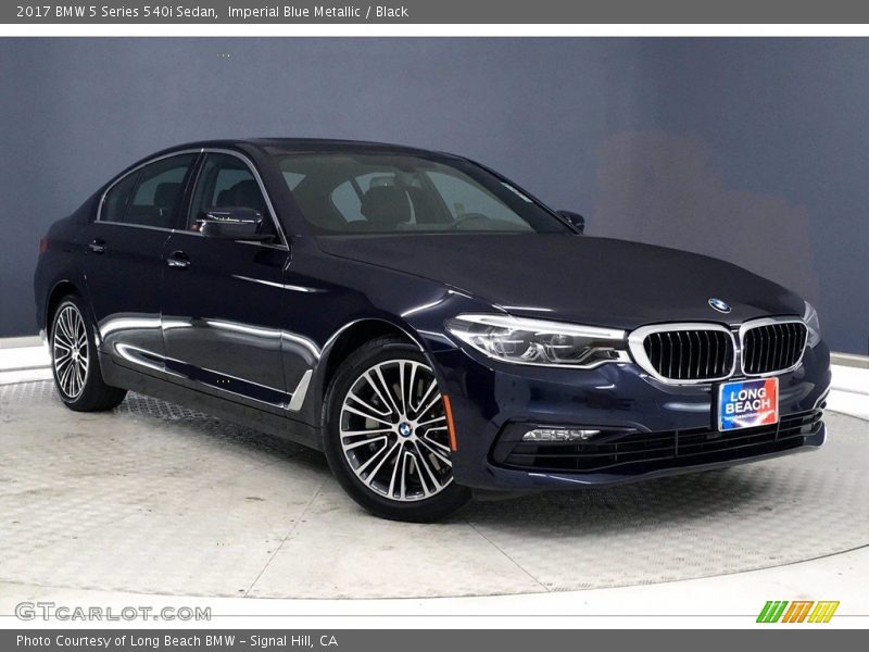Imperial Blue Metallic / Black 2017 BMW 5 Series 540i Sedan
