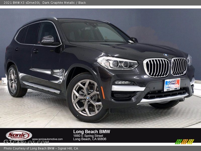 Dark Graphite Metallic / Black 2021 BMW X3 sDrive30i