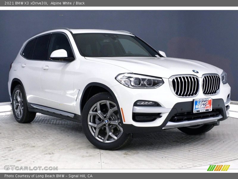 Alpine White / Black 2021 BMW X3 xDrive30i