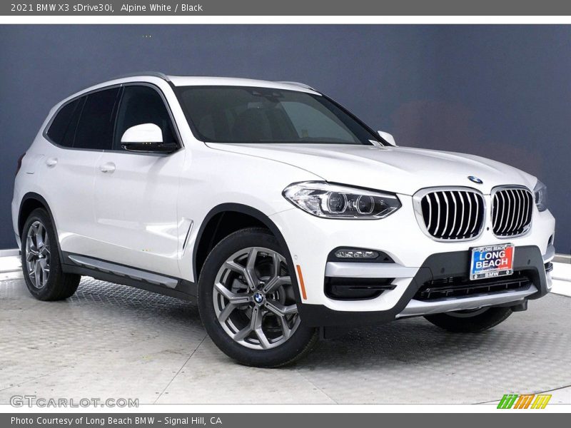 Alpine White / Black 2021 BMW X3 sDrive30i