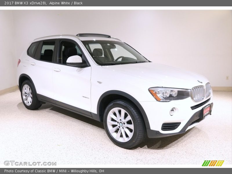 Alpine White / Black 2017 BMW X3 xDrive28i