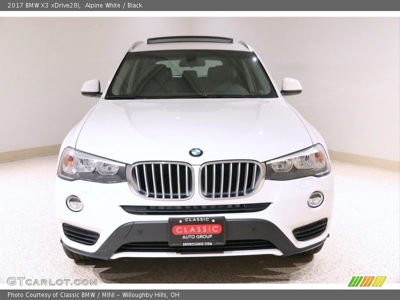 Alpine White / Black 2017 BMW X3 xDrive28i