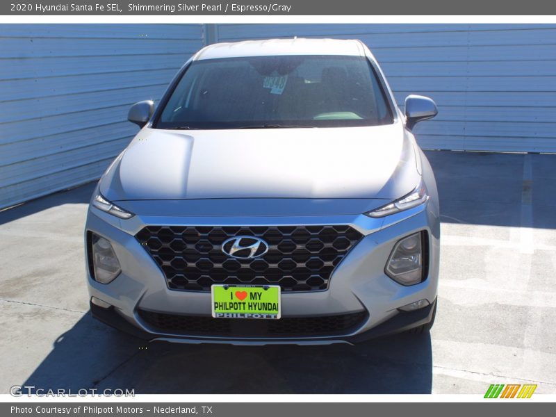Shimmering Silver Pearl / Espresso/Gray 2020 Hyundai Santa Fe SEL