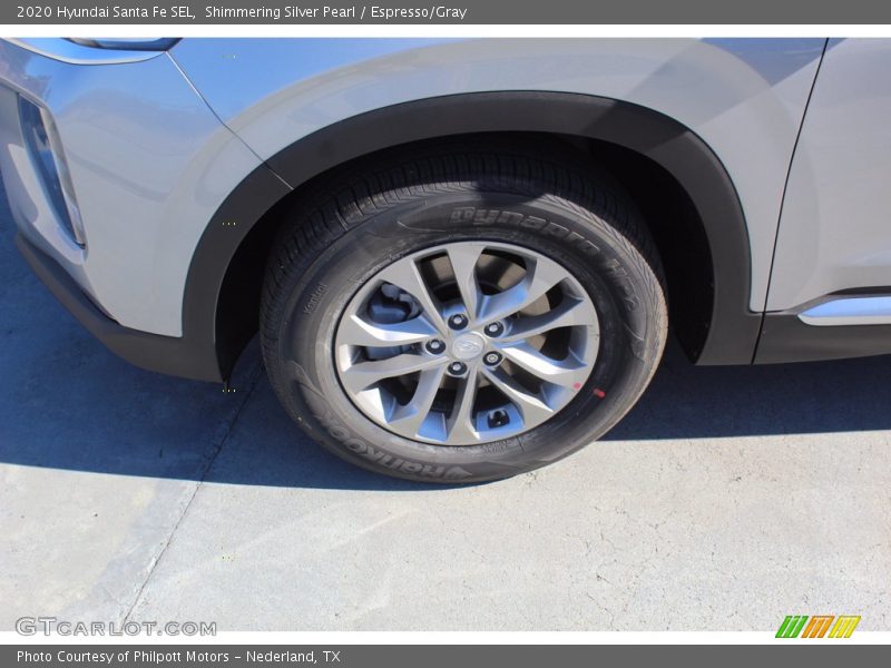 Shimmering Silver Pearl / Espresso/Gray 2020 Hyundai Santa Fe SEL
