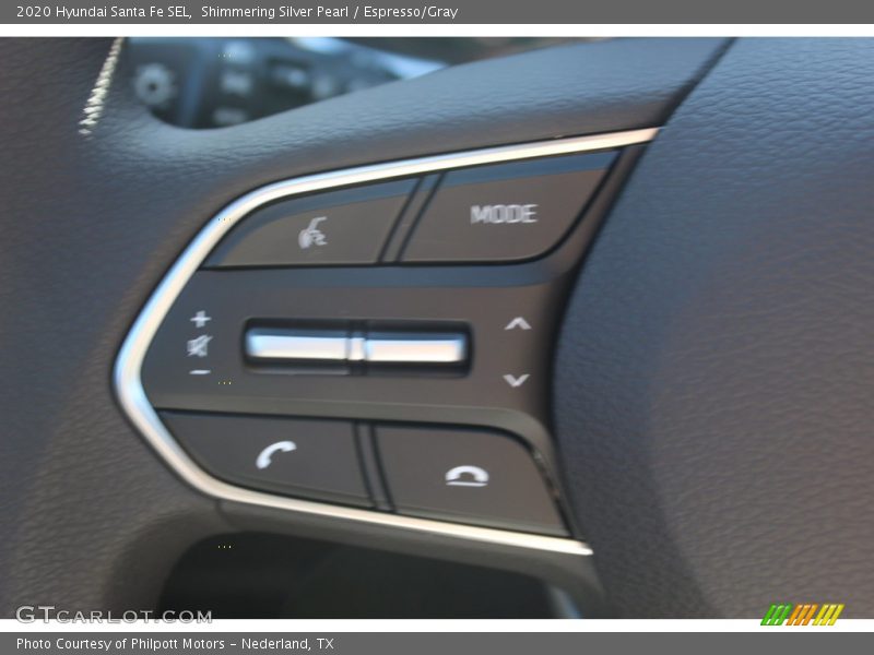 Shimmering Silver Pearl / Espresso/Gray 2020 Hyundai Santa Fe SEL