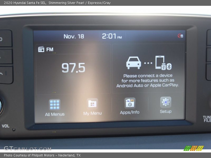 Shimmering Silver Pearl / Espresso/Gray 2020 Hyundai Santa Fe SEL