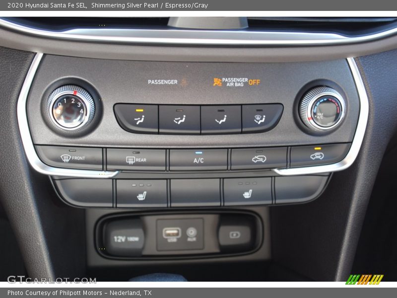 Shimmering Silver Pearl / Espresso/Gray 2020 Hyundai Santa Fe SEL