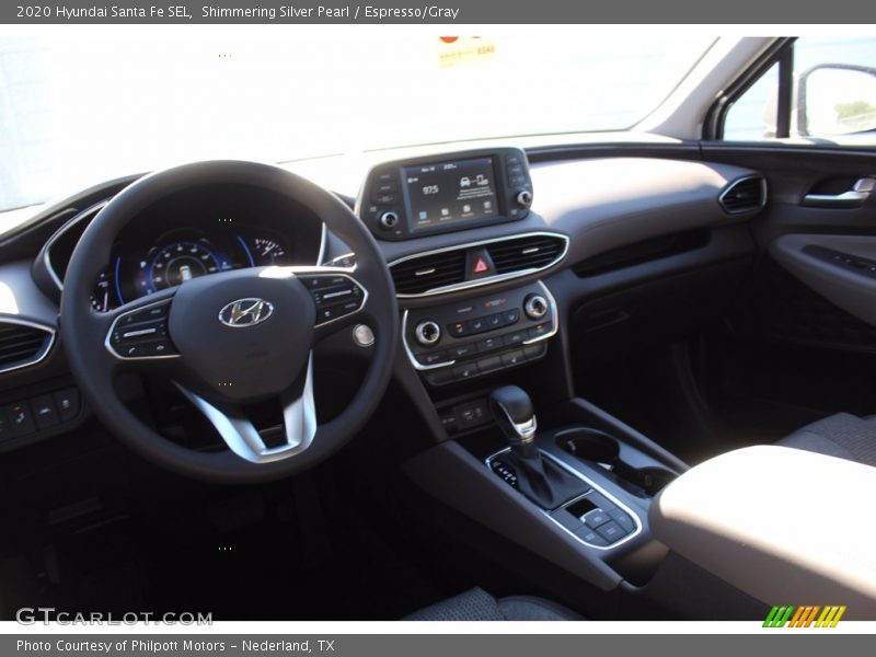 Shimmering Silver Pearl / Espresso/Gray 2020 Hyundai Santa Fe SEL