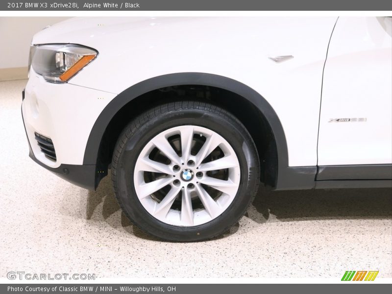 Alpine White / Black 2017 BMW X3 xDrive28i