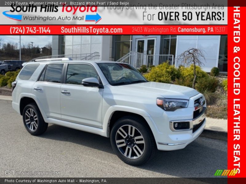 Blizzard White Pearl / Sand Beige 2021 Toyota 4Runner Limited 4x4