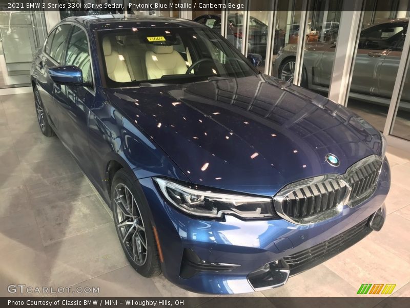 Phytonic Blue Metallic / Canberra Beige 2021 BMW 3 Series 330i xDrive Sedan