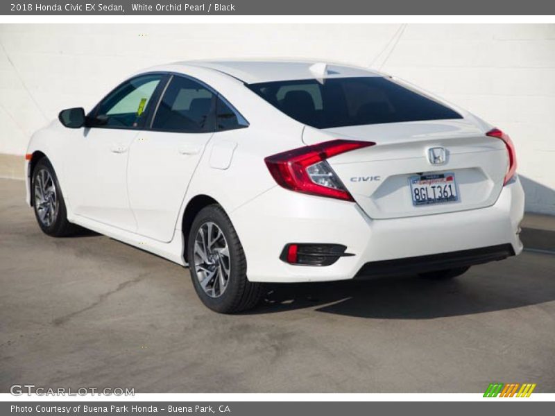 White Orchid Pearl / Black 2018 Honda Civic EX Sedan