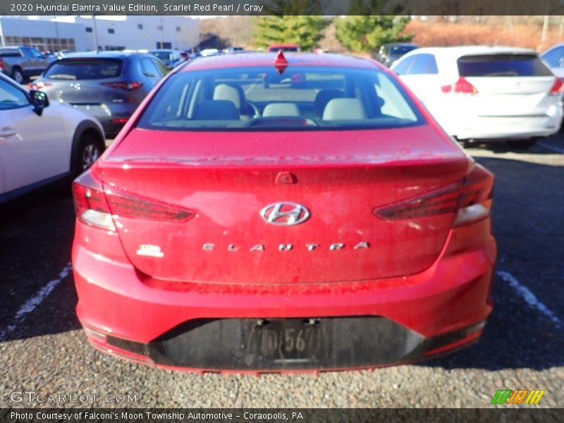 Scarlet Red Pearl / Gray 2020 Hyundai Elantra Value Edition
