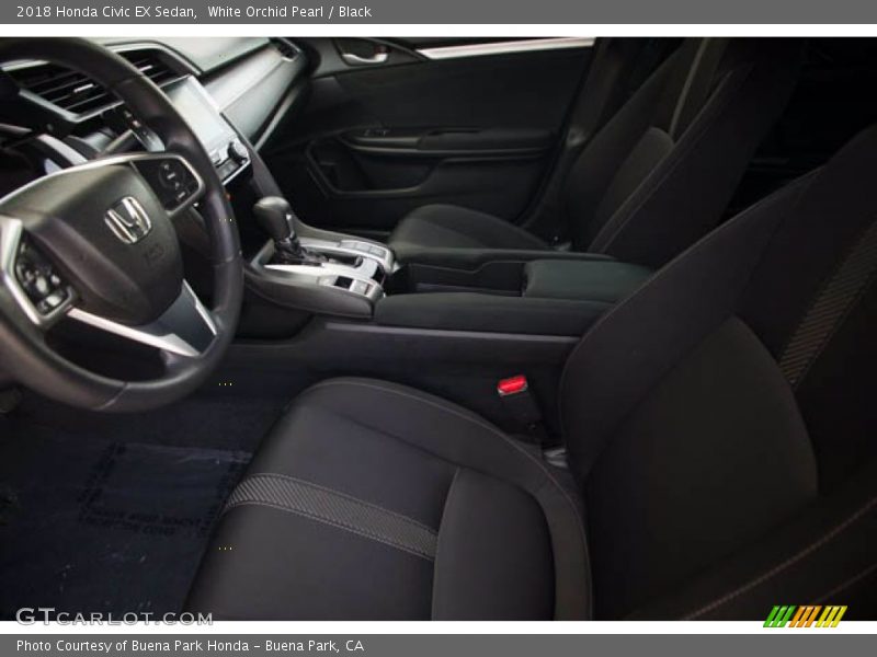 White Orchid Pearl / Black 2018 Honda Civic EX Sedan