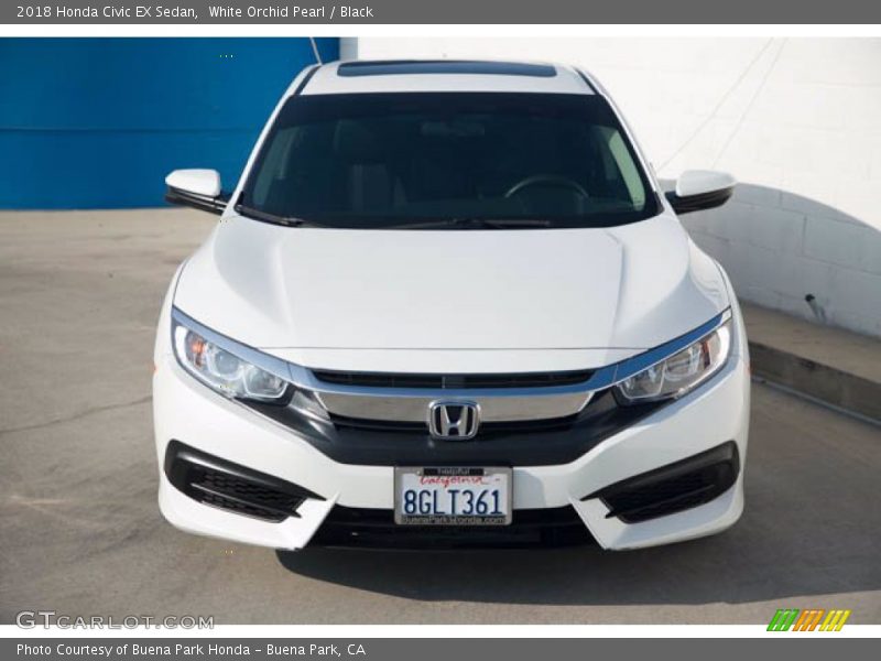 White Orchid Pearl / Black 2018 Honda Civic EX Sedan