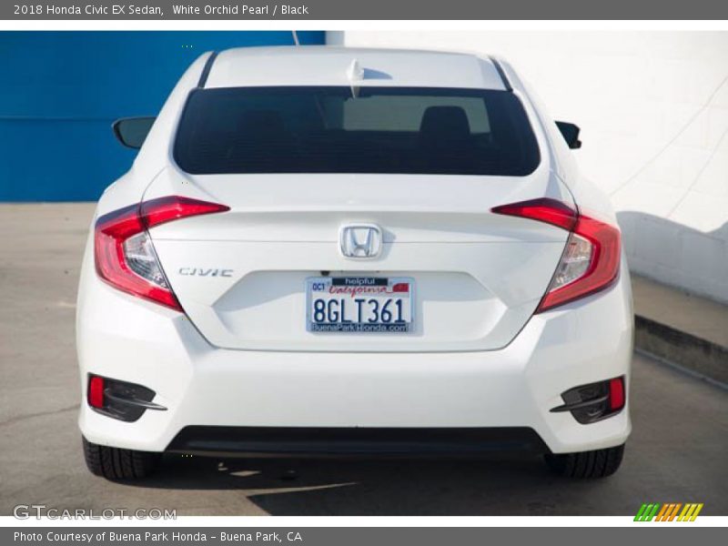White Orchid Pearl / Black 2018 Honda Civic EX Sedan