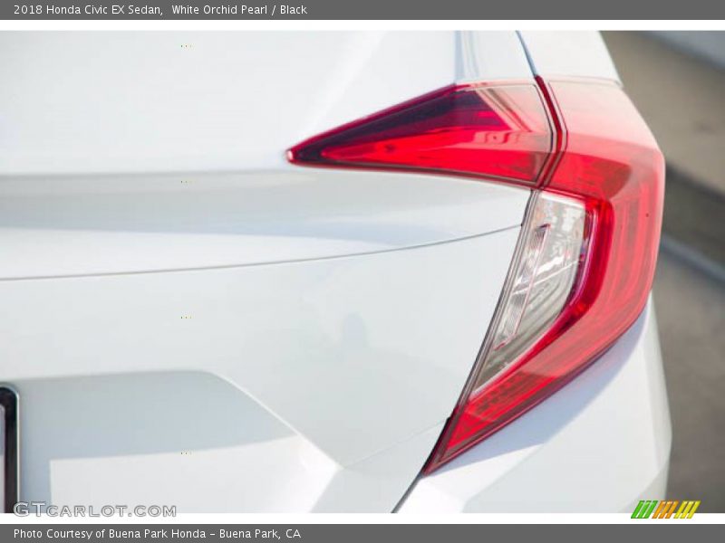 White Orchid Pearl / Black 2018 Honda Civic EX Sedan
