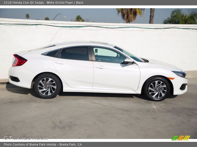 White Orchid Pearl / Black 2018 Honda Civic EX Sedan