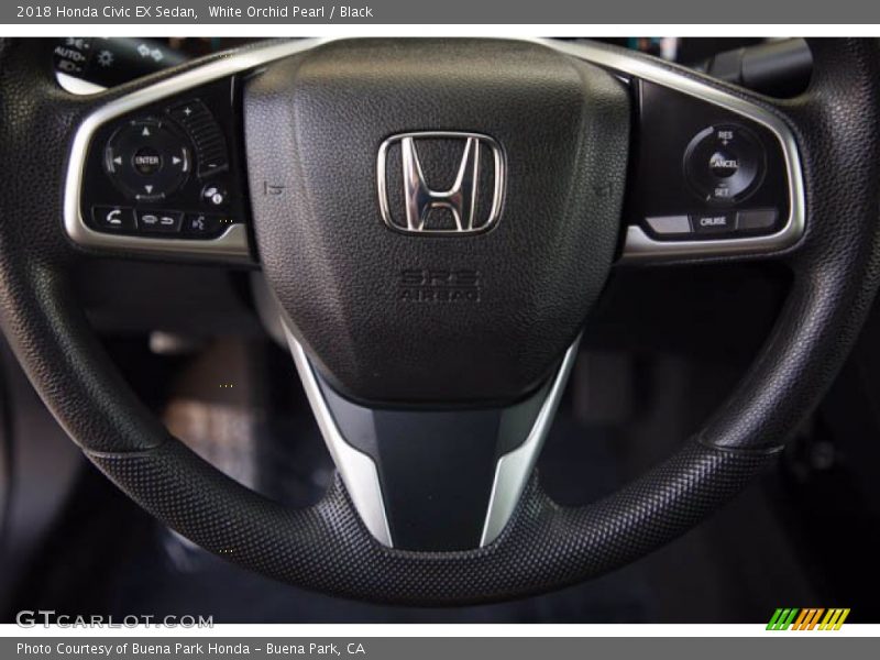White Orchid Pearl / Black 2018 Honda Civic EX Sedan