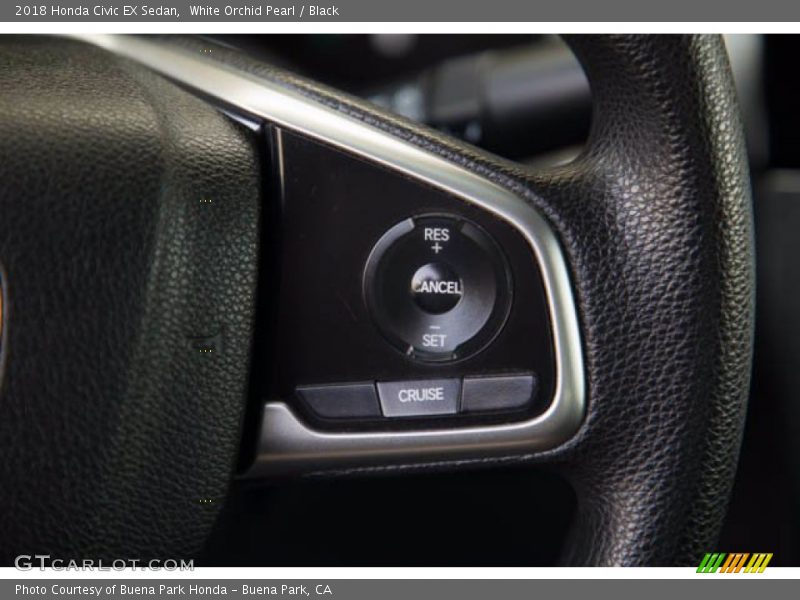 White Orchid Pearl / Black 2018 Honda Civic EX Sedan