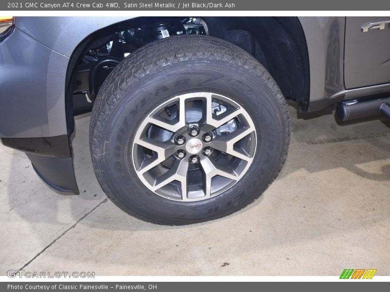 Satin Steel Metallic / Jet Black/Dark Ash 2021 GMC Canyon AT4 Crew Cab 4WD