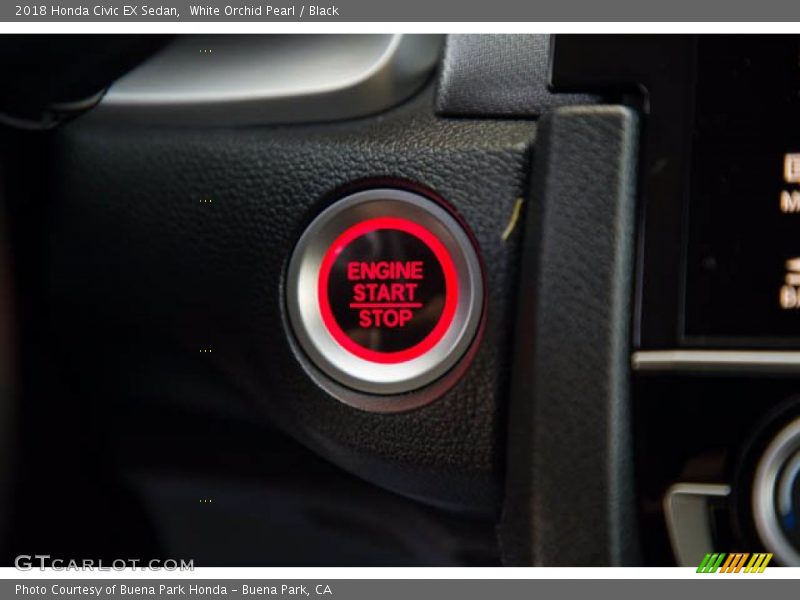 White Orchid Pearl / Black 2018 Honda Civic EX Sedan