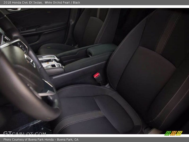 White Orchid Pearl / Black 2018 Honda Civic EX Sedan