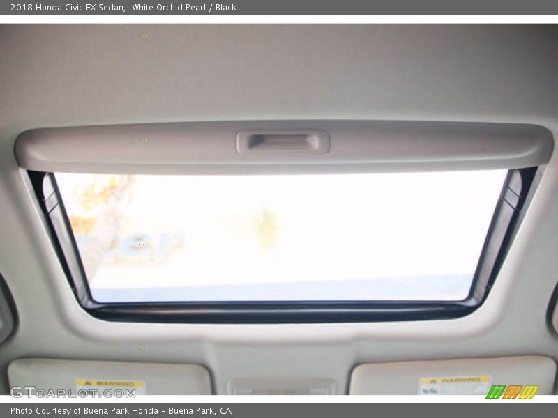 White Orchid Pearl / Black 2018 Honda Civic EX Sedan