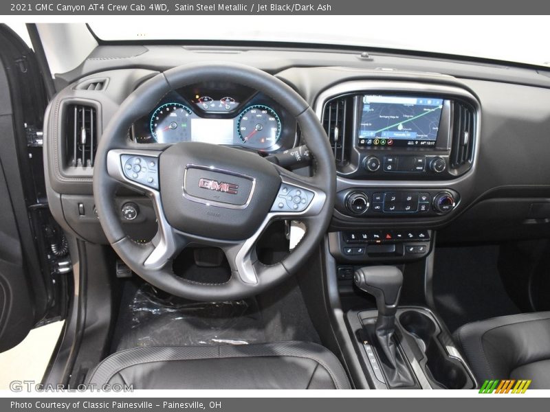 Satin Steel Metallic / Jet Black/Dark Ash 2021 GMC Canyon AT4 Crew Cab 4WD