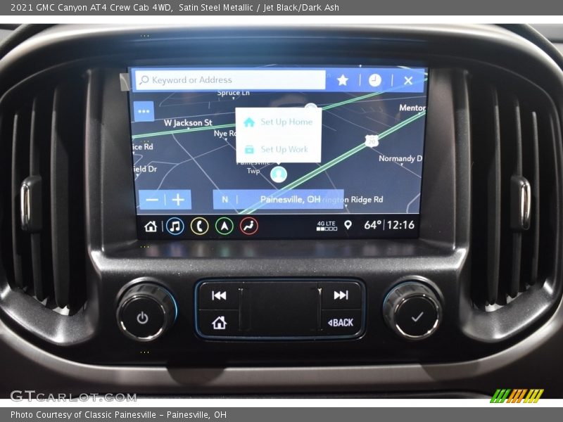 Satin Steel Metallic / Jet Black/Dark Ash 2021 GMC Canyon AT4 Crew Cab 4WD