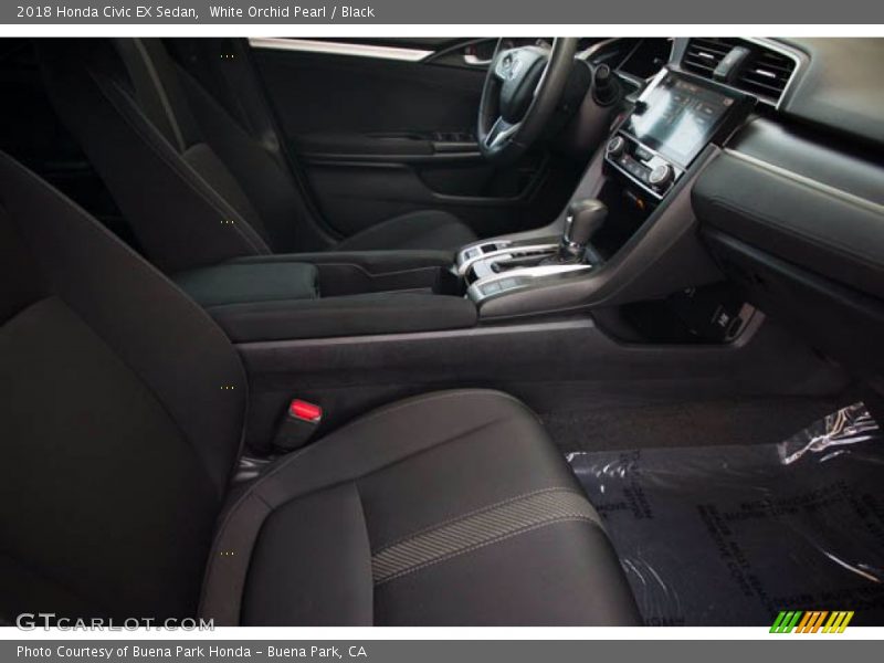 White Orchid Pearl / Black 2018 Honda Civic EX Sedan