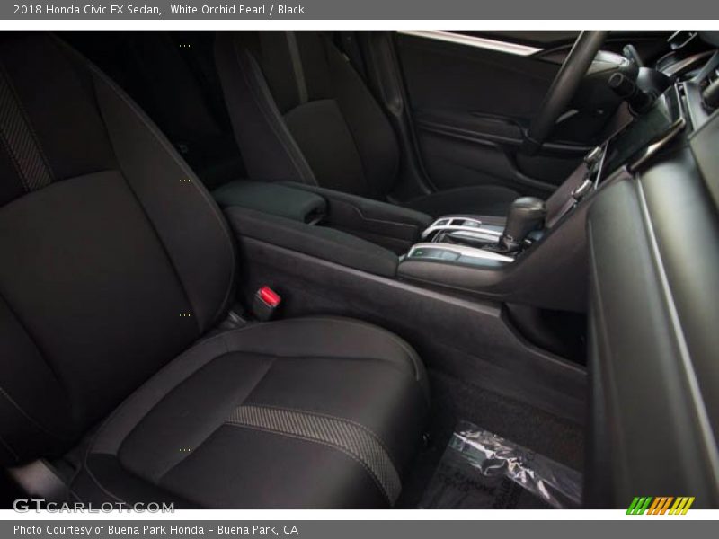 White Orchid Pearl / Black 2018 Honda Civic EX Sedan