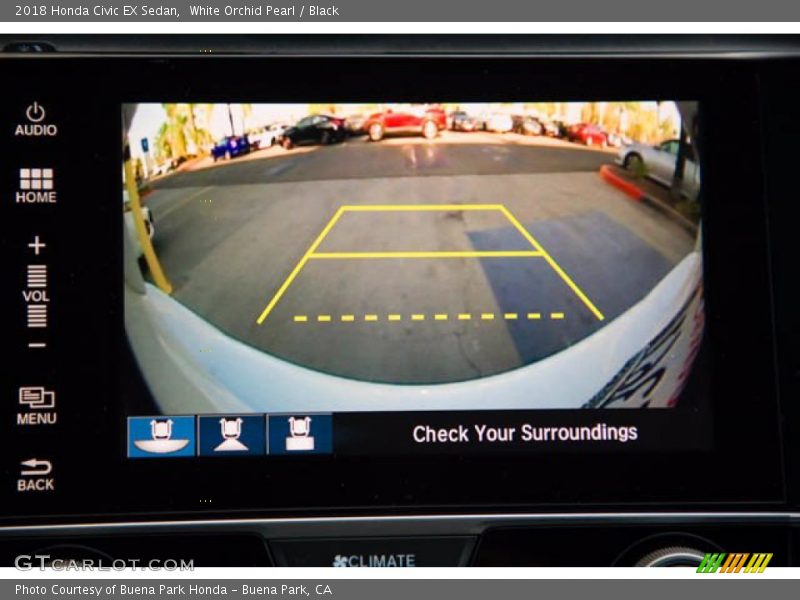 White Orchid Pearl / Black 2018 Honda Civic EX Sedan