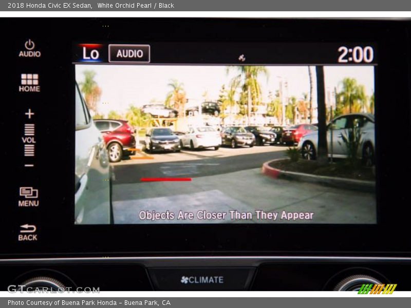 White Orchid Pearl / Black 2018 Honda Civic EX Sedan