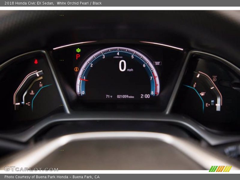 White Orchid Pearl / Black 2018 Honda Civic EX Sedan