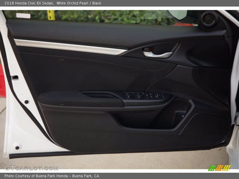 White Orchid Pearl / Black 2018 Honda Civic EX Sedan