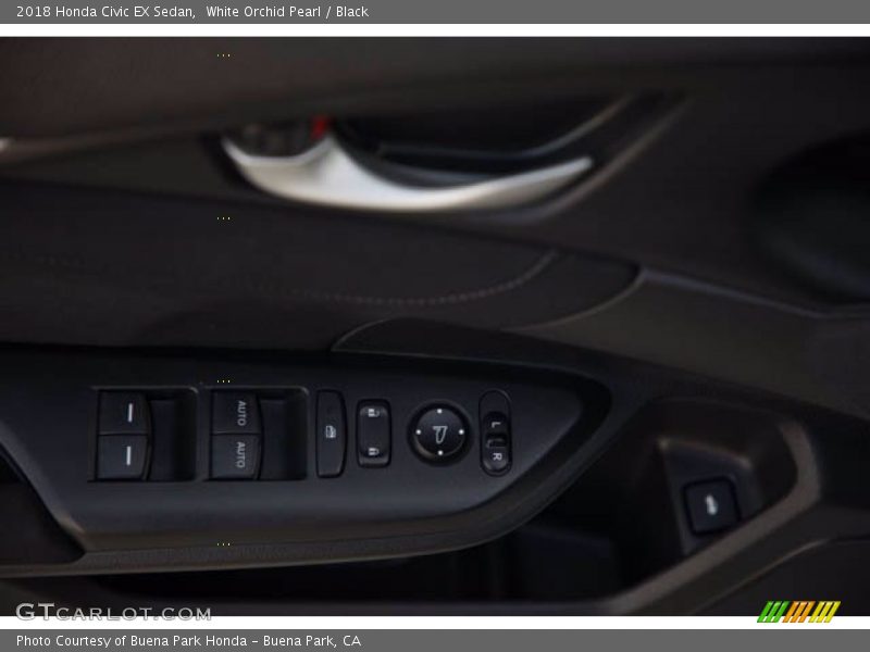 White Orchid Pearl / Black 2018 Honda Civic EX Sedan