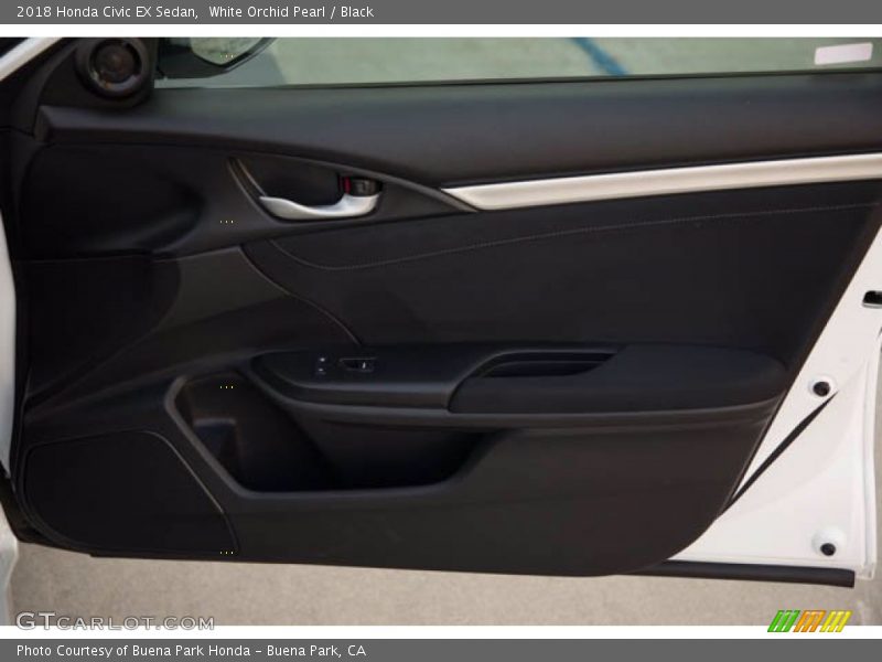 White Orchid Pearl / Black 2018 Honda Civic EX Sedan