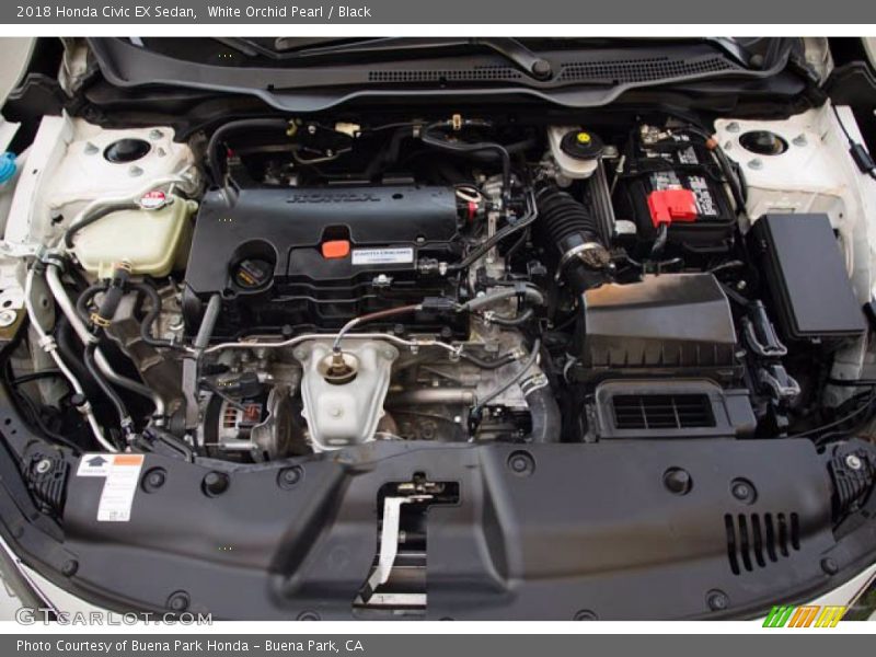 White Orchid Pearl / Black 2018 Honda Civic EX Sedan